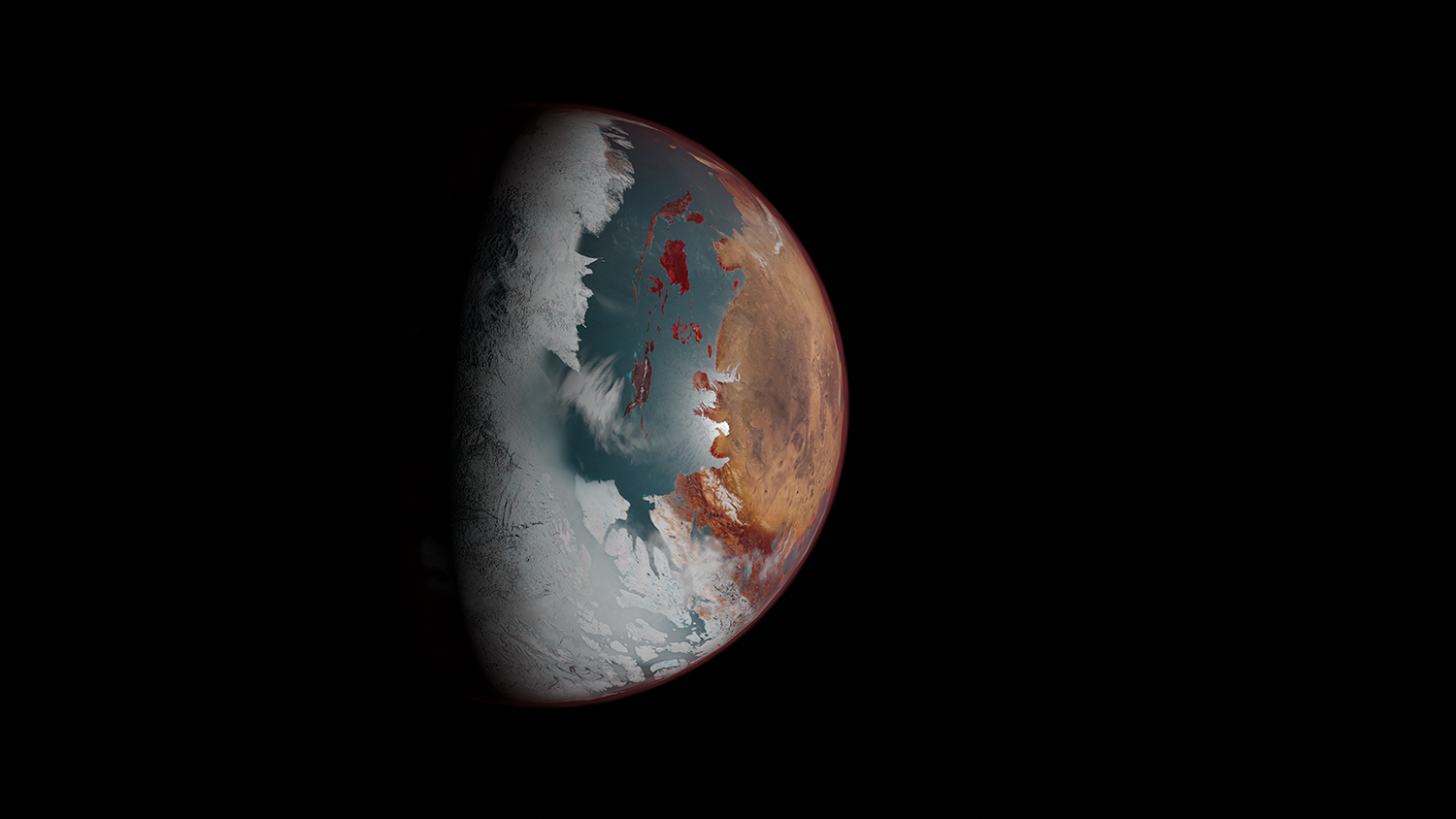 3D render of the planet Proxima B